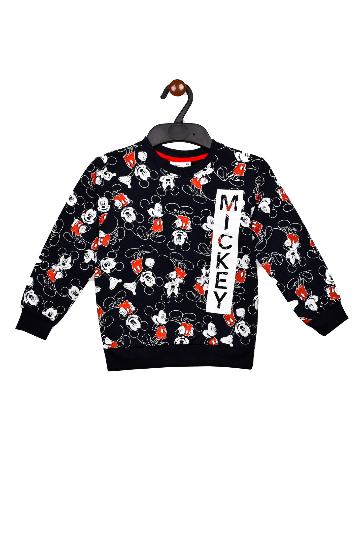 Disney Faded Mickey Mouse Print Unisex Pullover Sweatshirt