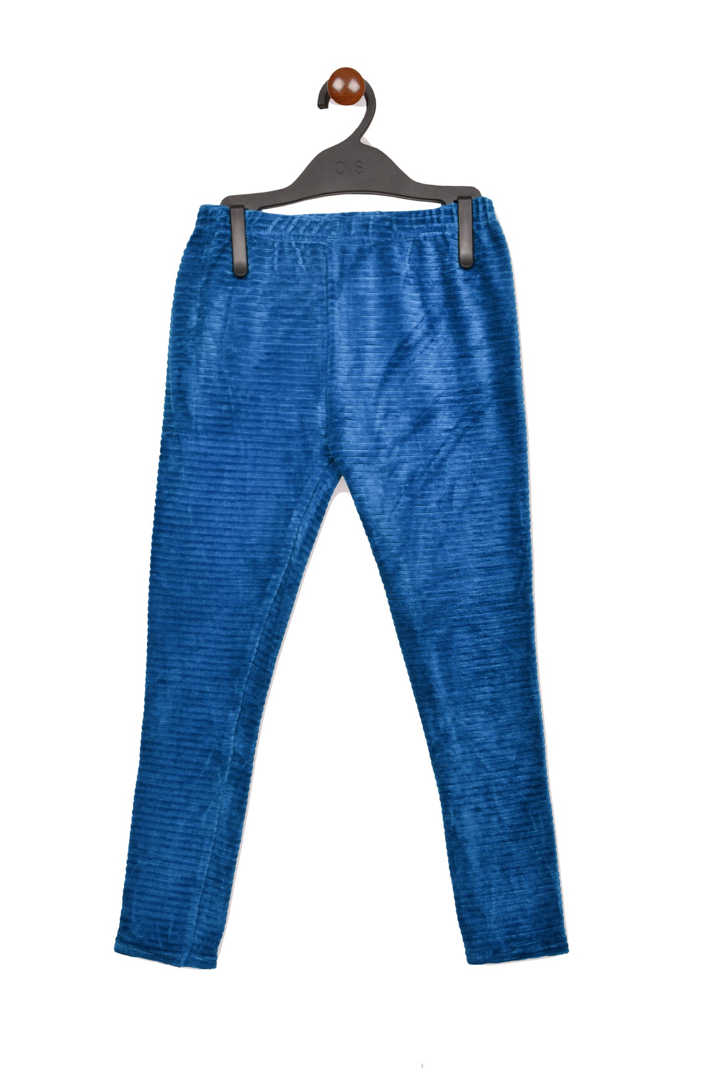 Girls Ribbed Pattern Velvet Legging