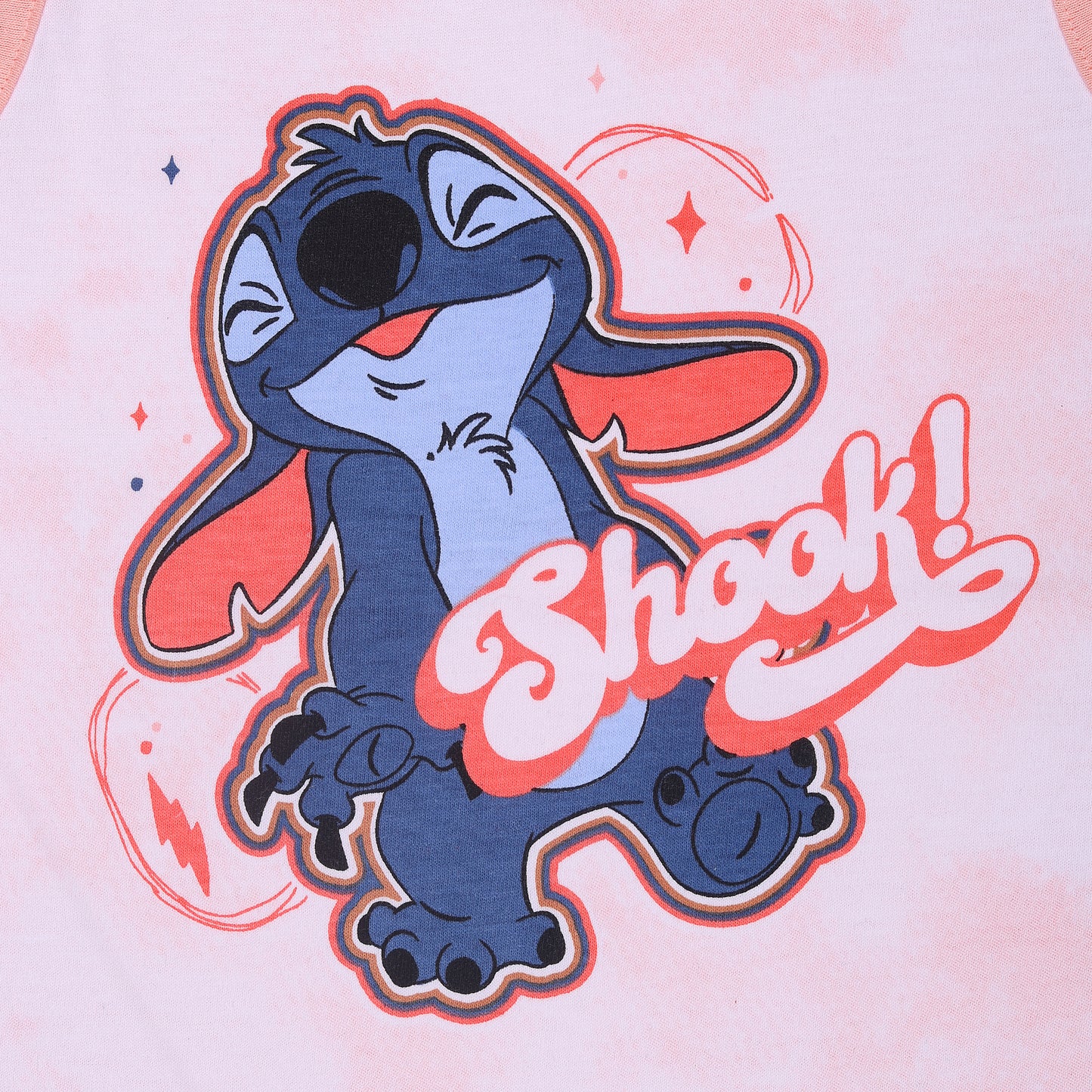 Baby Stitch Character Print Tie Dye Tank Top