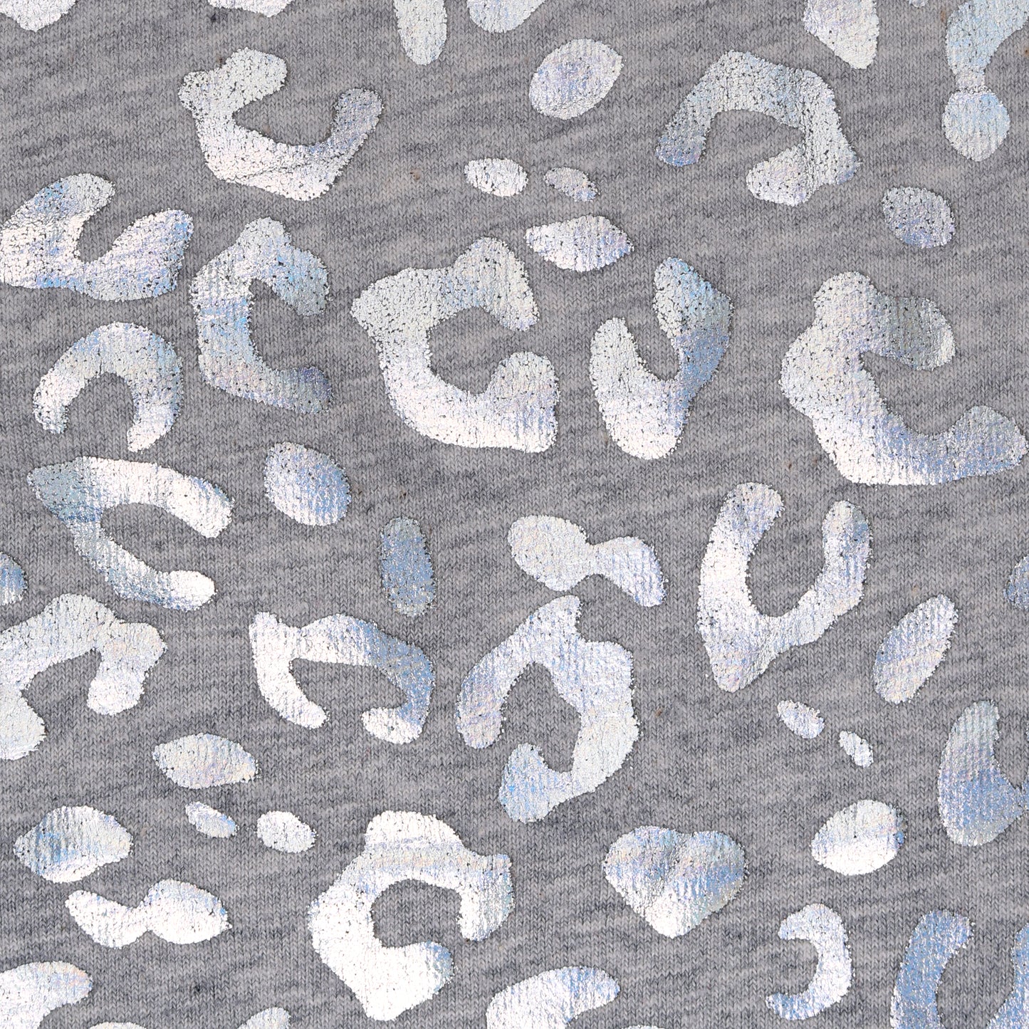 Silver Glitter Leopard Print Legging In Grey