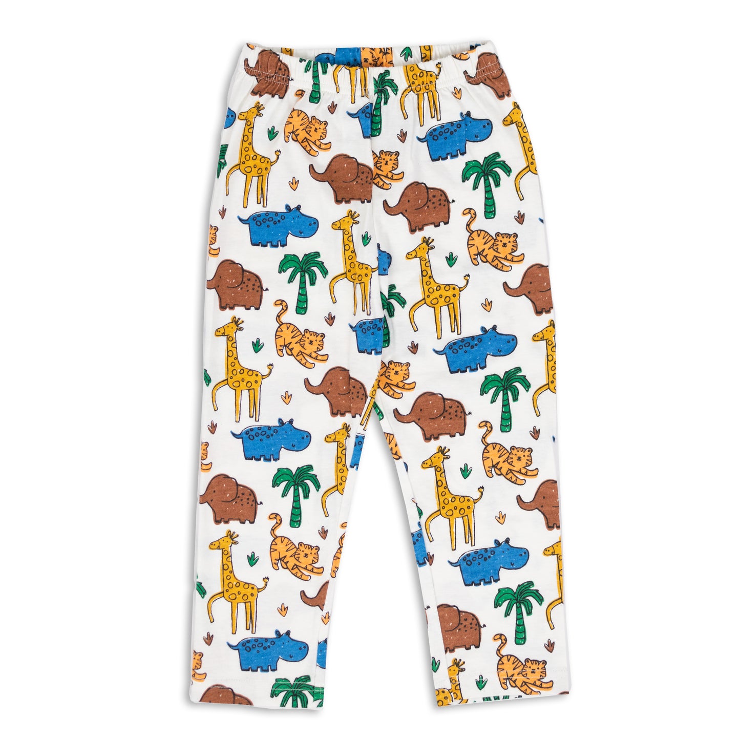 Jungle Animal Safari Print Super Soft Pure Cotton Night Suit Lazy Loungewear Pyjama Set