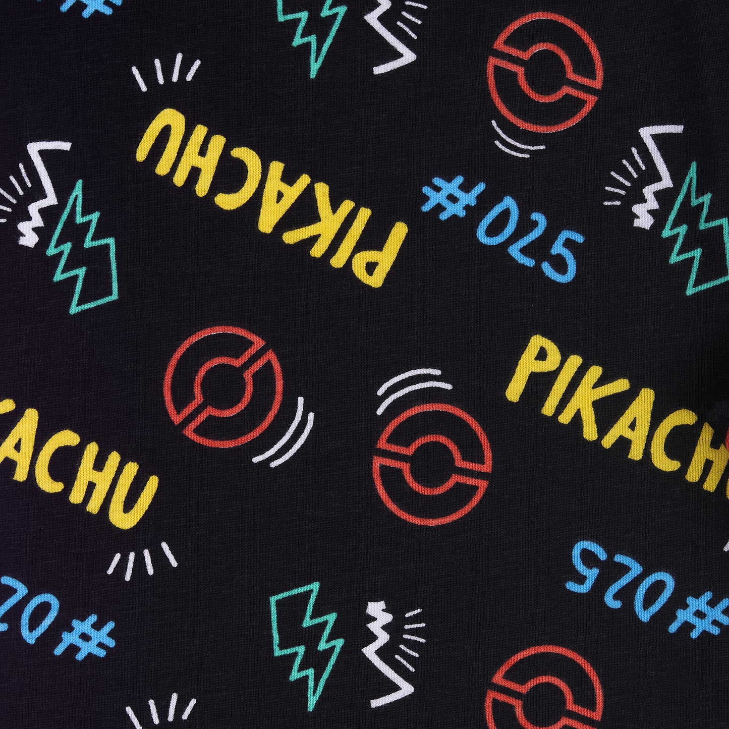 Pokemon Pikachu Printed Boys Night Suit Travelling Loungewear & Pyjama Set