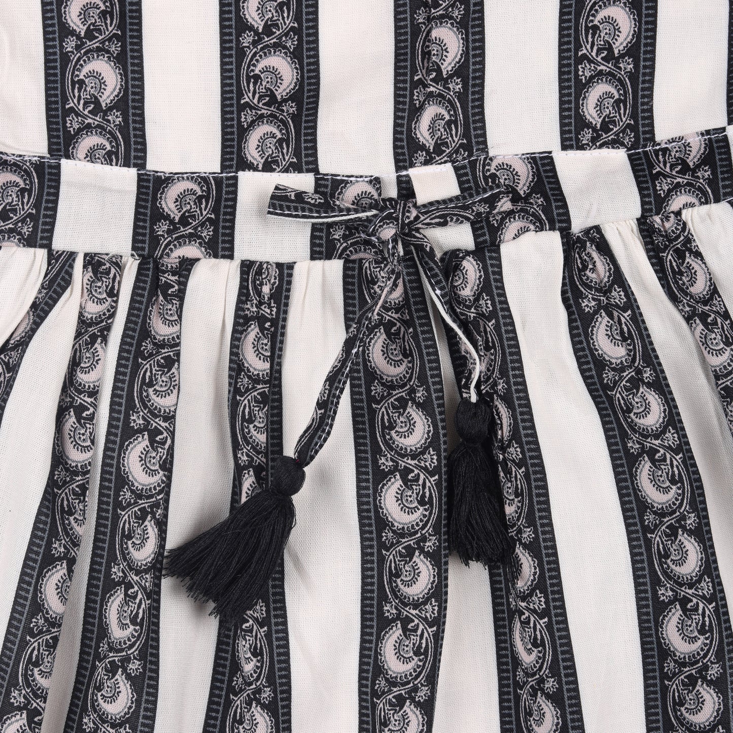 Fancy Print Princess Dress with Fly Sleeve Vintage And Party Wear