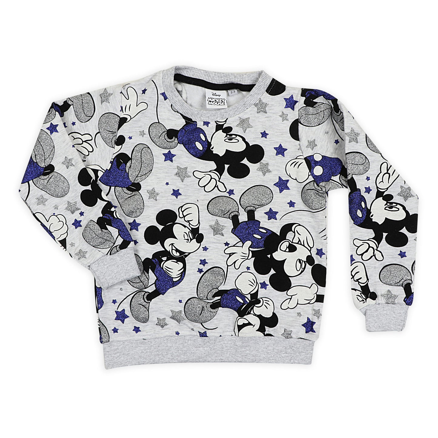 Disney Mickey Mouse Glitter Travelling And Outing Warm Wear Sweatshirt