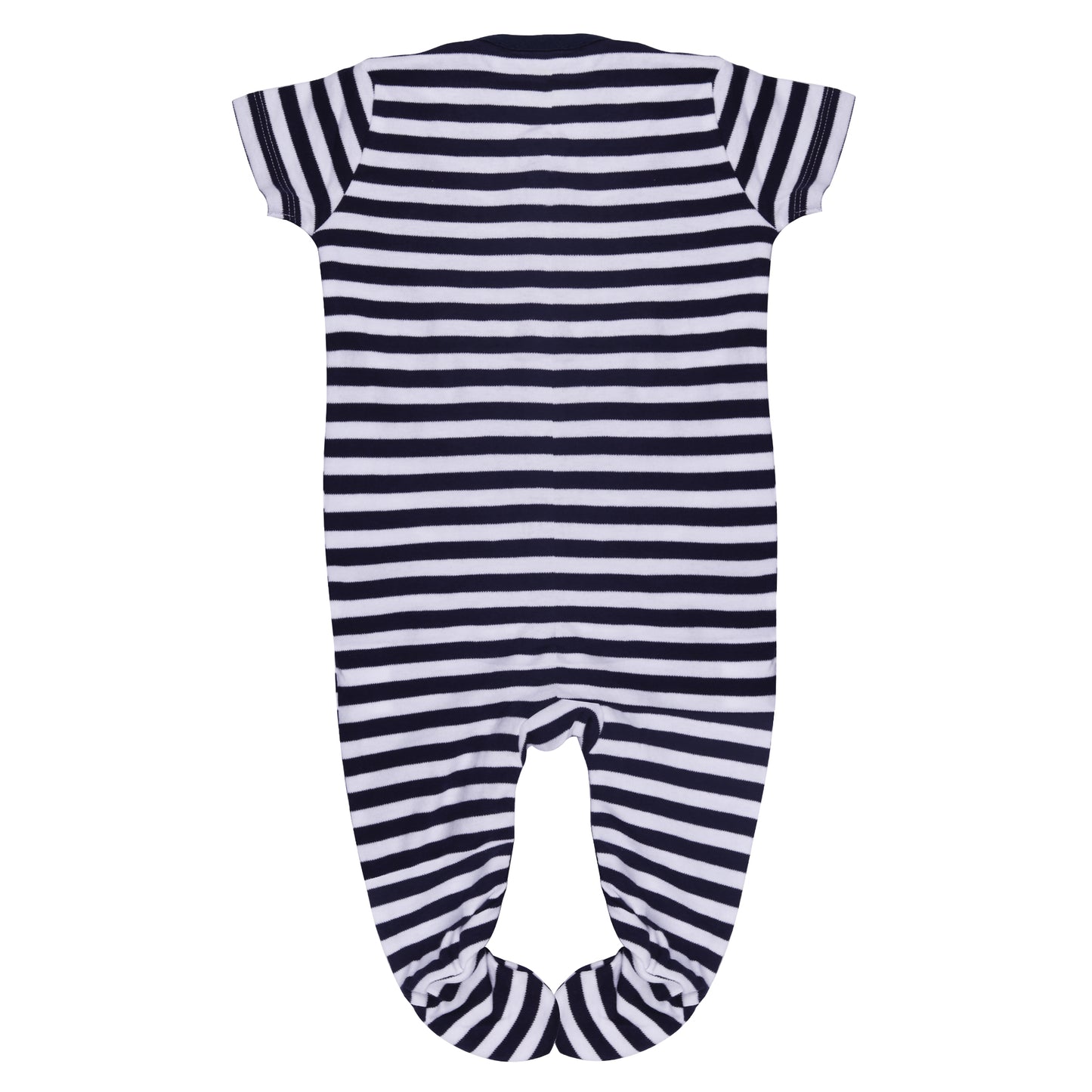 Blue Line Short Sleeve Foot Cover Rompers