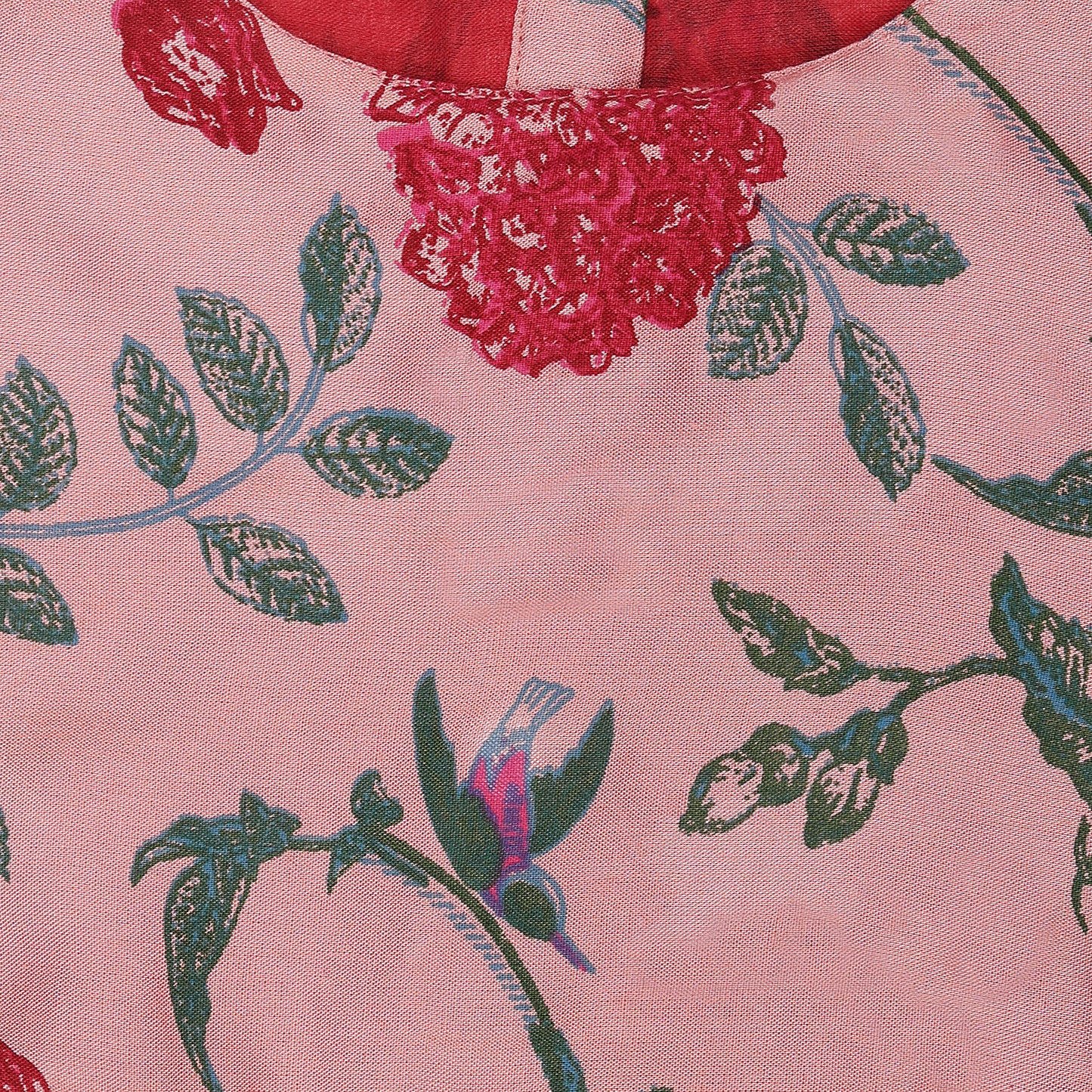 Floral Print Princess Dress with Sleeveless Vintage Look And Party Wear