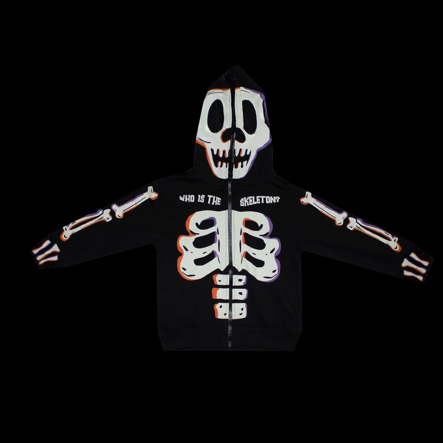 Disney Mickey Mouse Glow In Dark Zipper Boys Hoodie