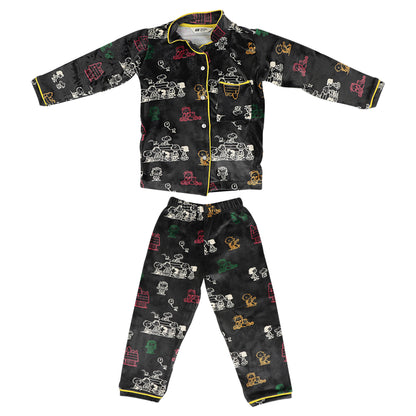 Velour Velvet Unisex Royale Night Suit And Loungewear Set