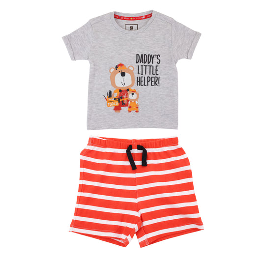 New Born Baby Boys Shorty Set