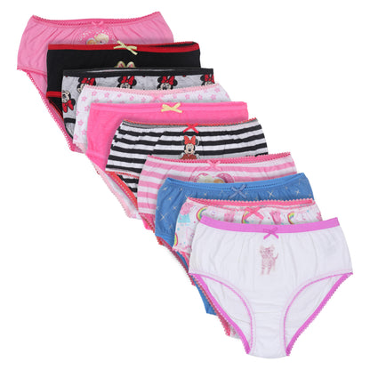 Disney Multi Print Girls Pack Of 10 Brief