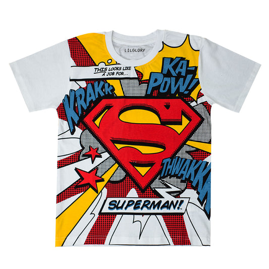 Marvel Superman Boys White T Shirt
