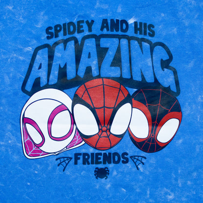 Amazing Spiderman Smart Stone Wash Drop Shoulder Shorty Set