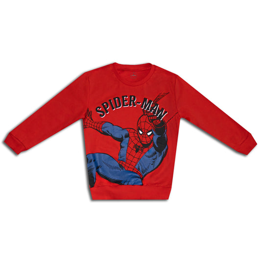 Marvel Spiderman All Season Drop Shoulder Red Sweatshirt