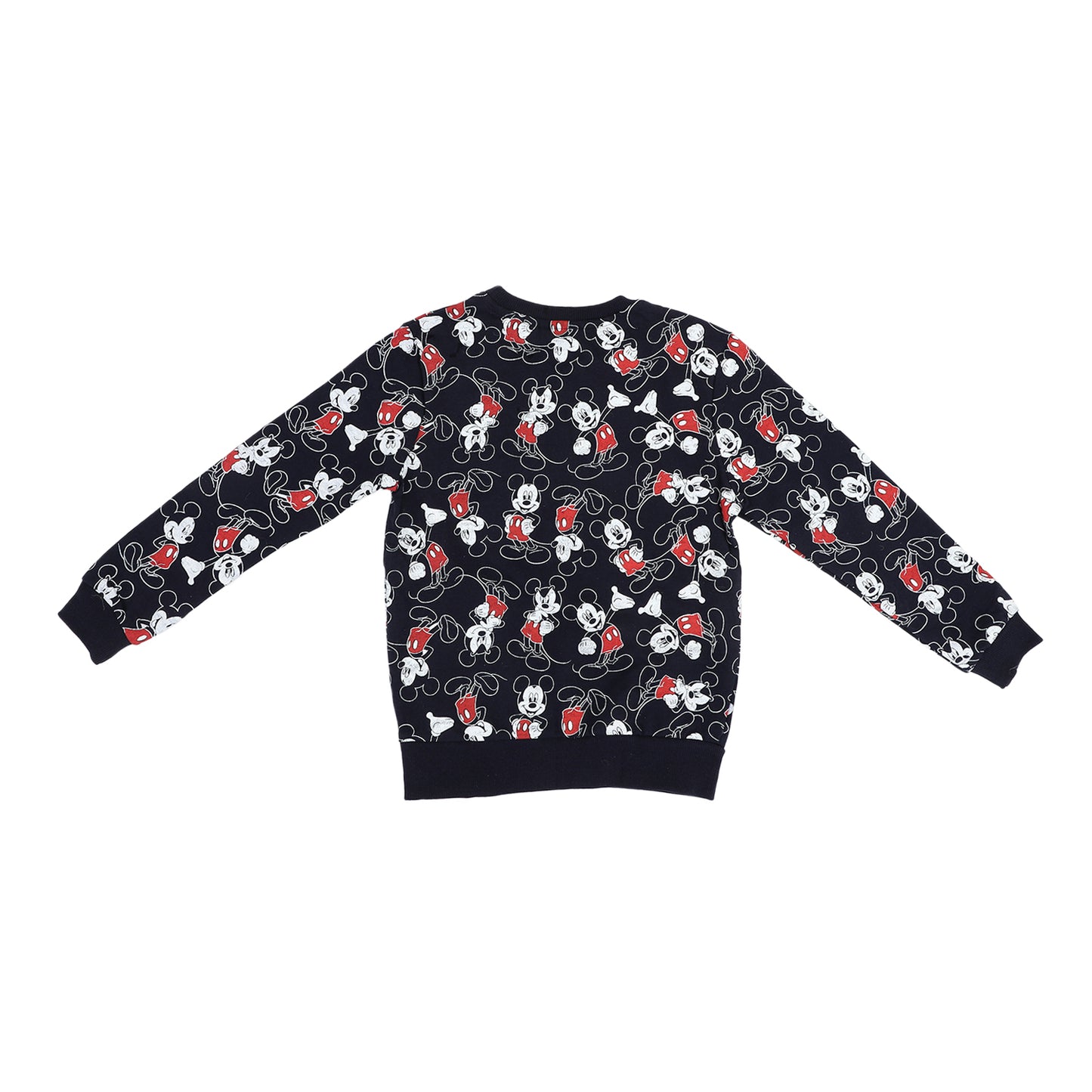 Disney Faded Mickey Mouse Print Unisex Pullover Sweatshirt