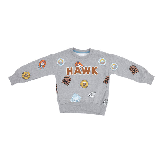 Hawk Stay True Multi Patch Boys Sweatshirt