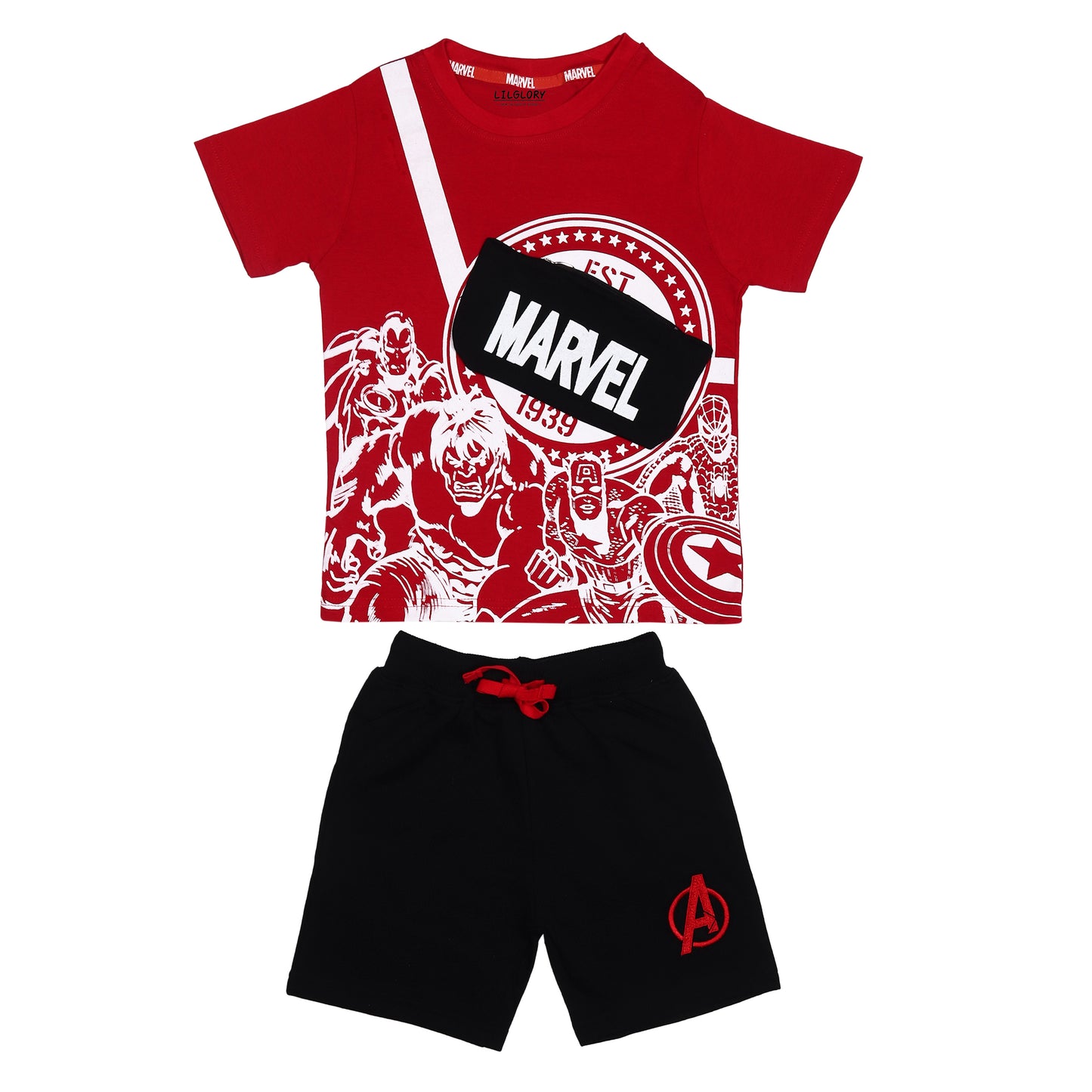 Marvel Super Heroes Zip Pocket Shorty Set