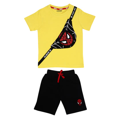Marvel Spiderman Zip Pocket Shorty Set