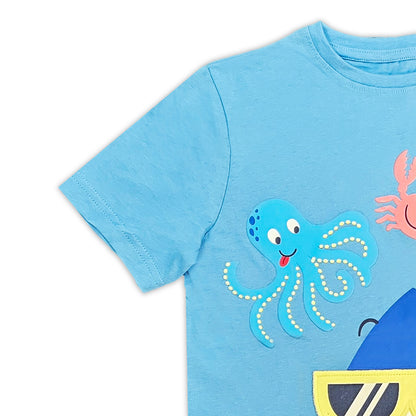 Cool Shark Vibes Print T shirt Just for Kids