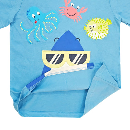 Cool Shark Vibes Print T shirt Just for Kids