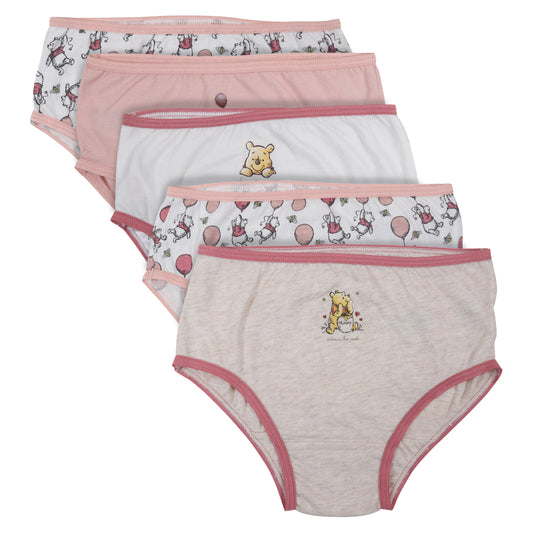 Disney Pooh Girls Pack Of 5 Brief