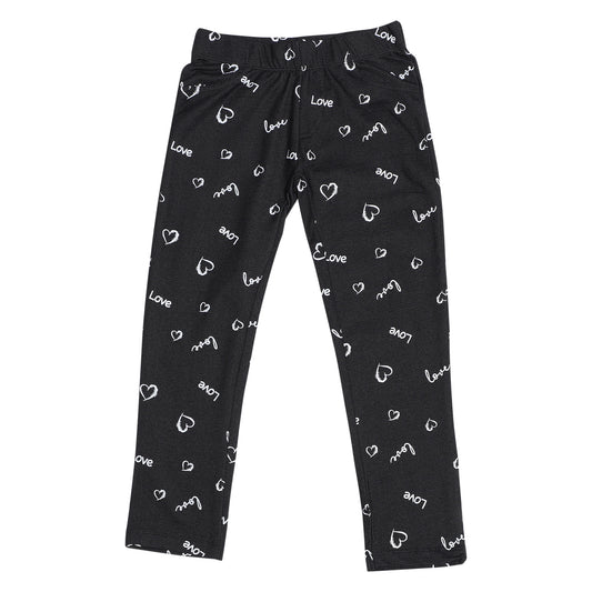 Love Print Jeans Style Girls Jegging Pants