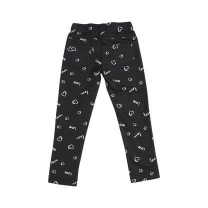 Love Print Jeans Style Girls Jegging Pants