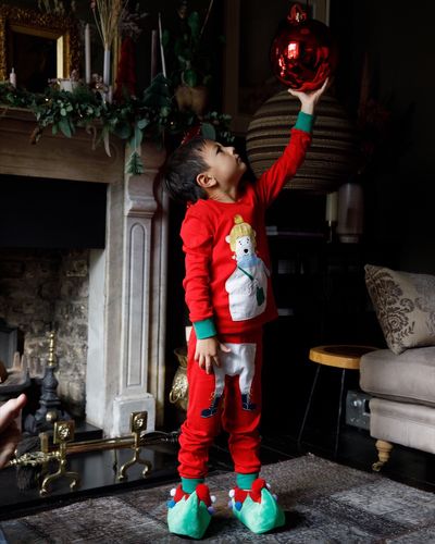 Santa Claus North Pole Christmas Bear Boys Night Suit Travelling Loungewear & Pyjama Set