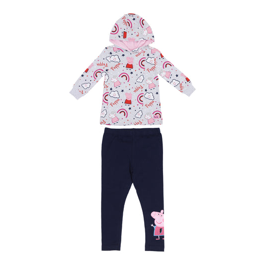 Peppa Pig Girls Travelling Hoodie And Loungewear Set