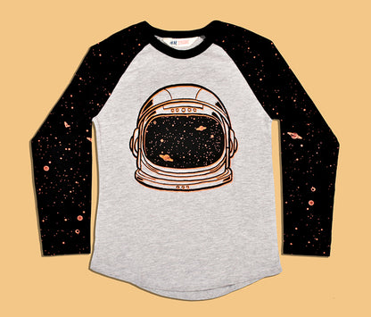 In The Space Glow In Blue Light Boys T Shirt