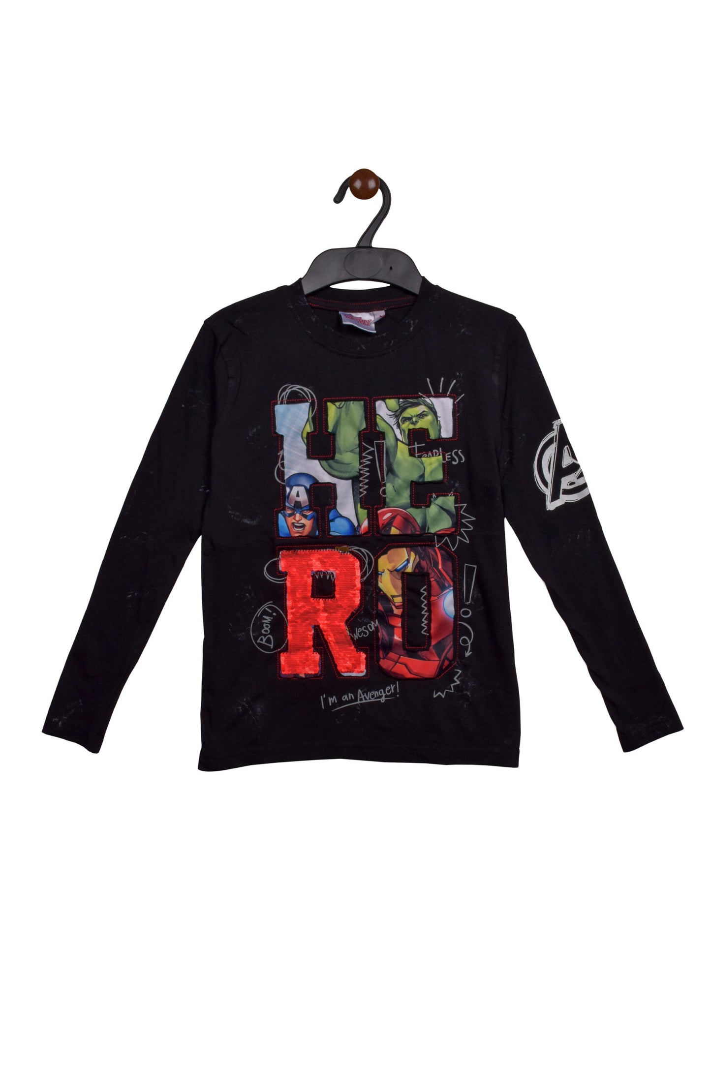 Marvel Hero Boys Sequin T Shirt