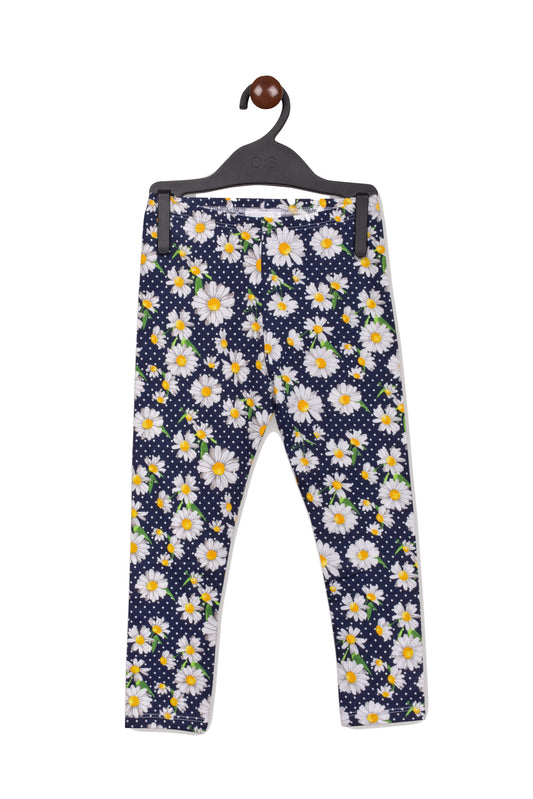 Floral Print Girls Legging