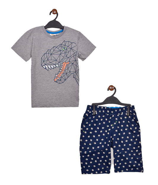 Dinosaur Boys Outwear Shorty Set