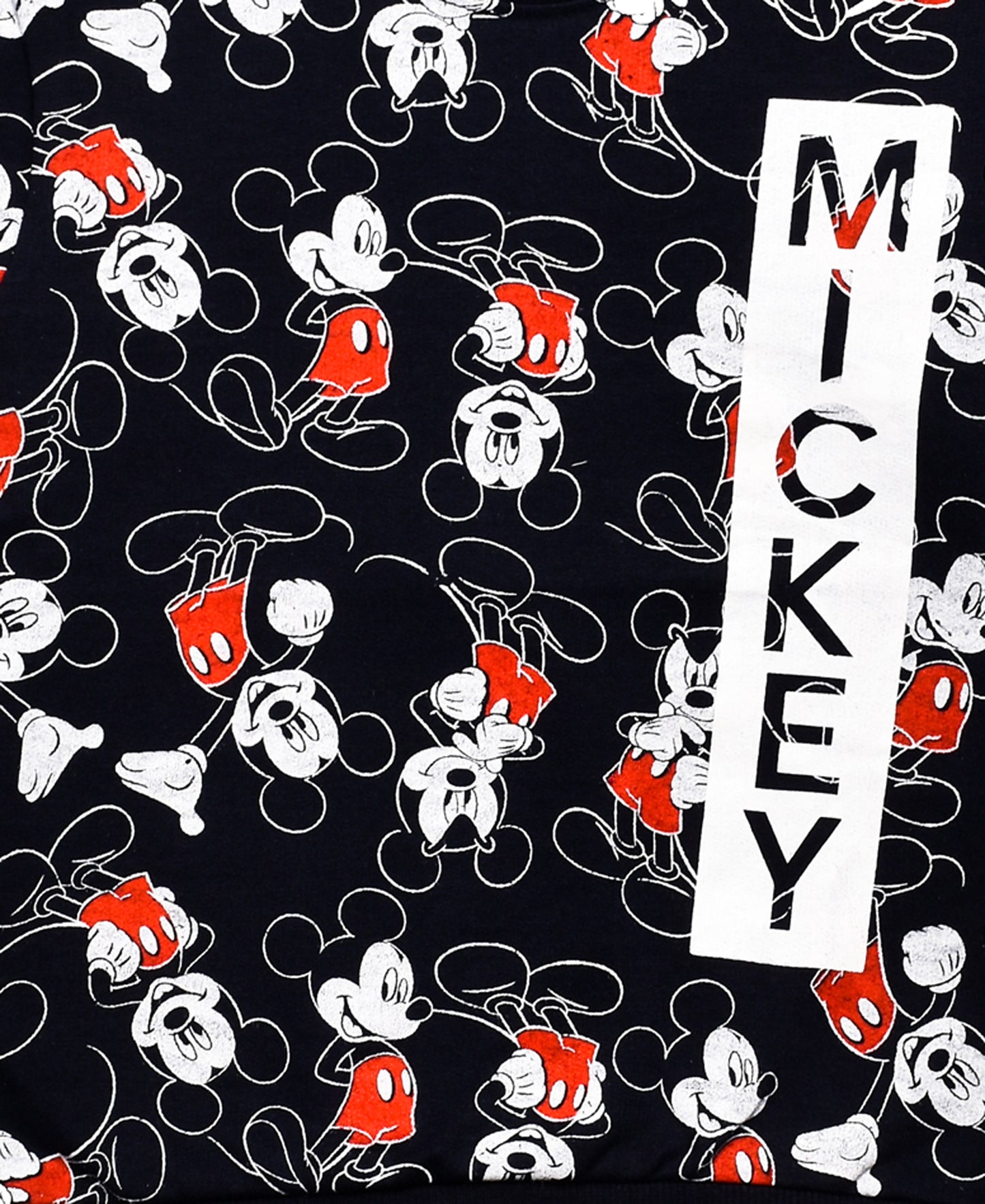 Disney Faded Mickey Mouse Print Unisex Pullover Sweatshirt