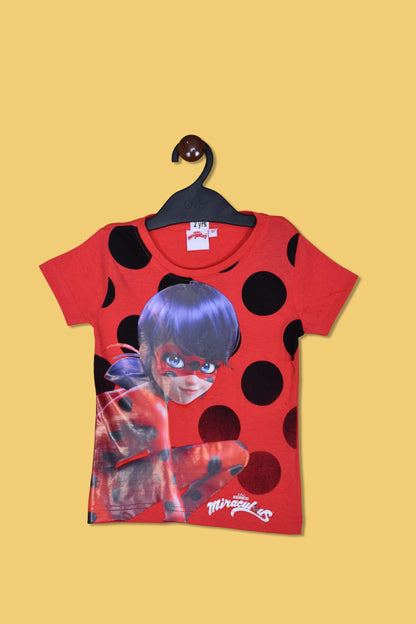 Miraculous Print Girls T Shirt