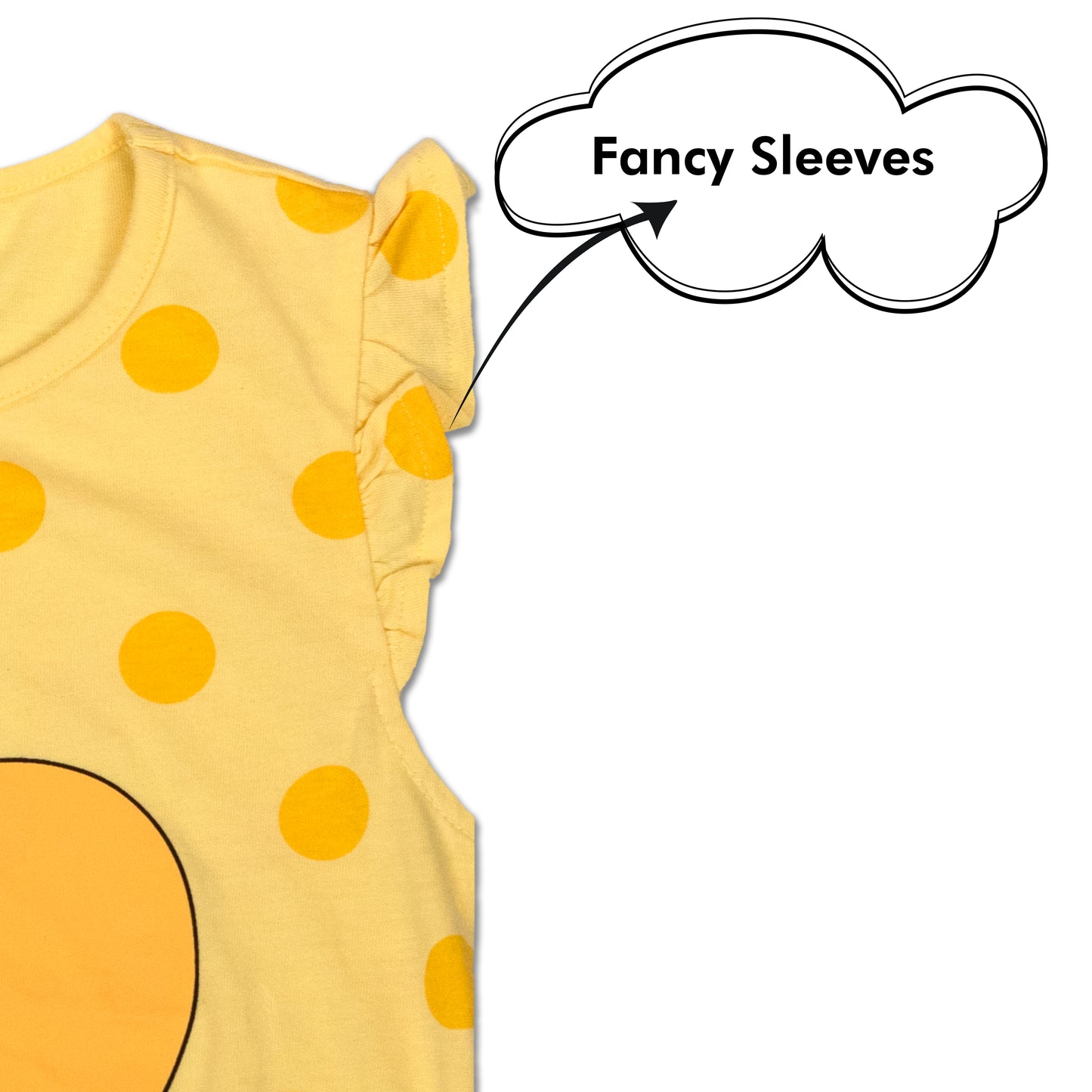 Daisy Duck Butterfly Sleeve Fancy Knot Girls T Shirt