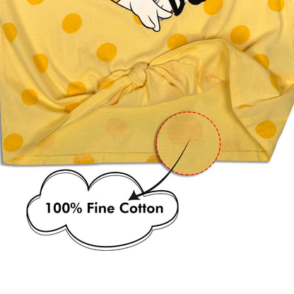 Daisy Duck Butterfly Sleeve Fancy Knot Girls T Shirt