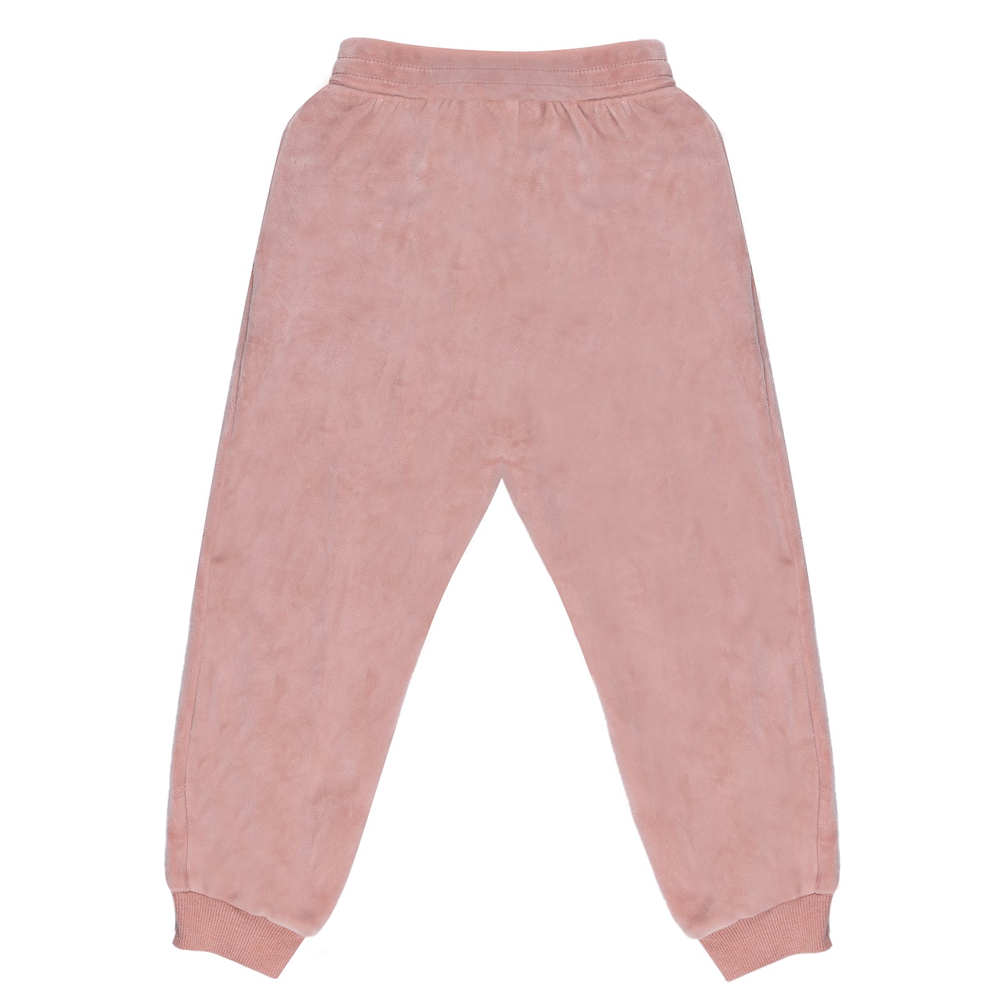 Peachy Pink Velvet Legging Cum Capri With Pockets