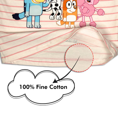 Bluey Lets Have Fun Together Girls Fancy T Shirt