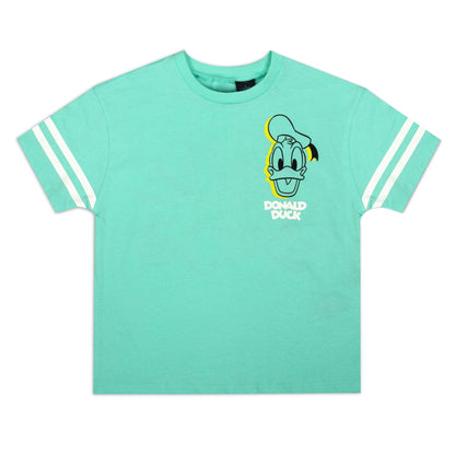 Donald Duck Sea Green Drop Shoulder Unisex Outing T Shirt
