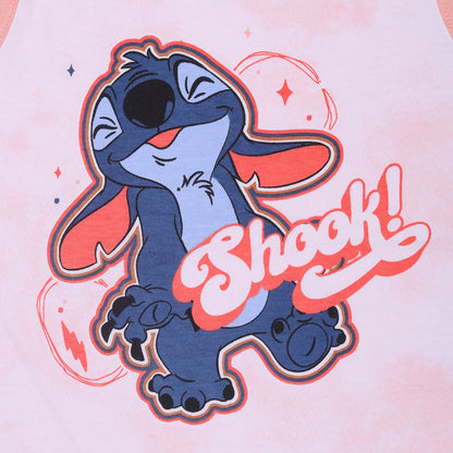 Baby Stitch Character Print Tie Dye Tank Top