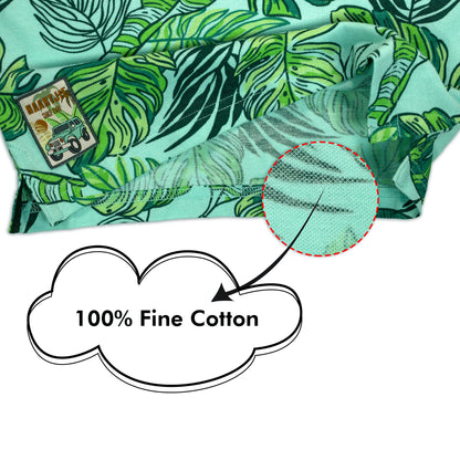 Tropical Forest Green Summer Collar Boys T Shirt