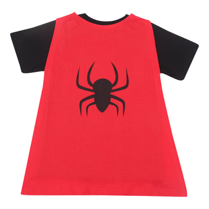 Marvel Spiderman Boys Shorty Set With Cape