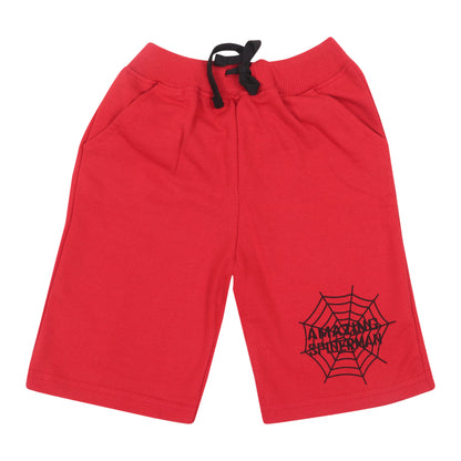 Marvel Spiderman Boys Shorty Set With Cape