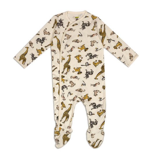 Lost In Jungle Fun Print Baby All Season Romper
