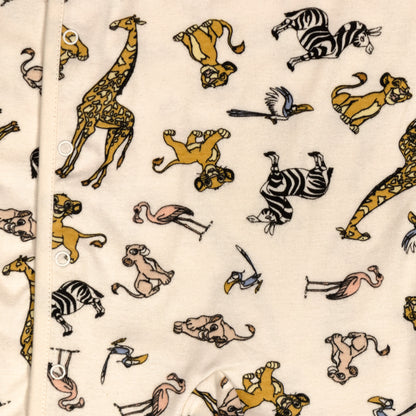 Lost In Jungle Fun Print Baby All Season Romper