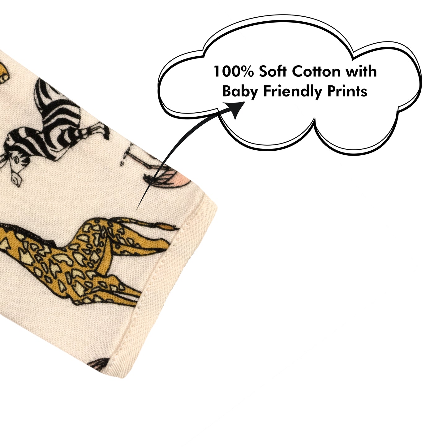 Lost In Jungle Fun Print Baby All Season Romper