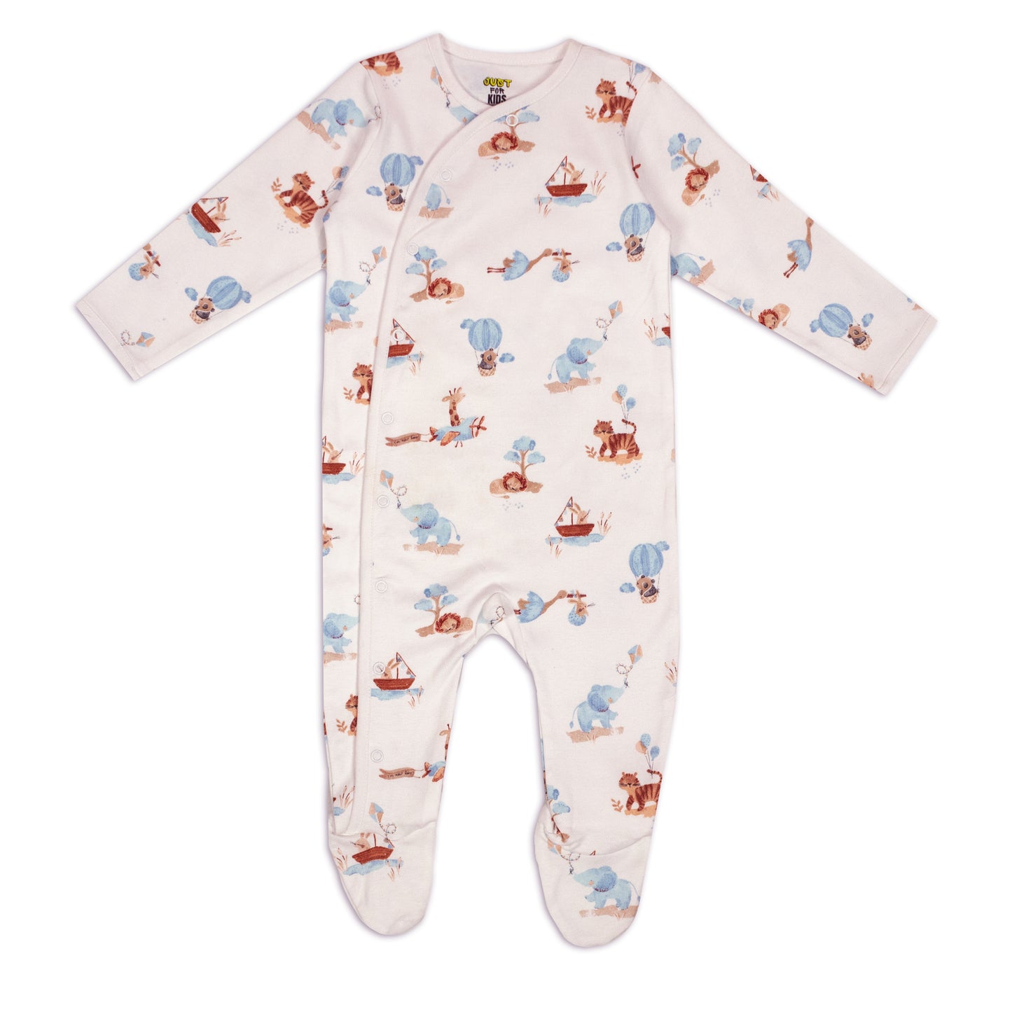 Time For Vacation Fun Print Baby All Season Romper