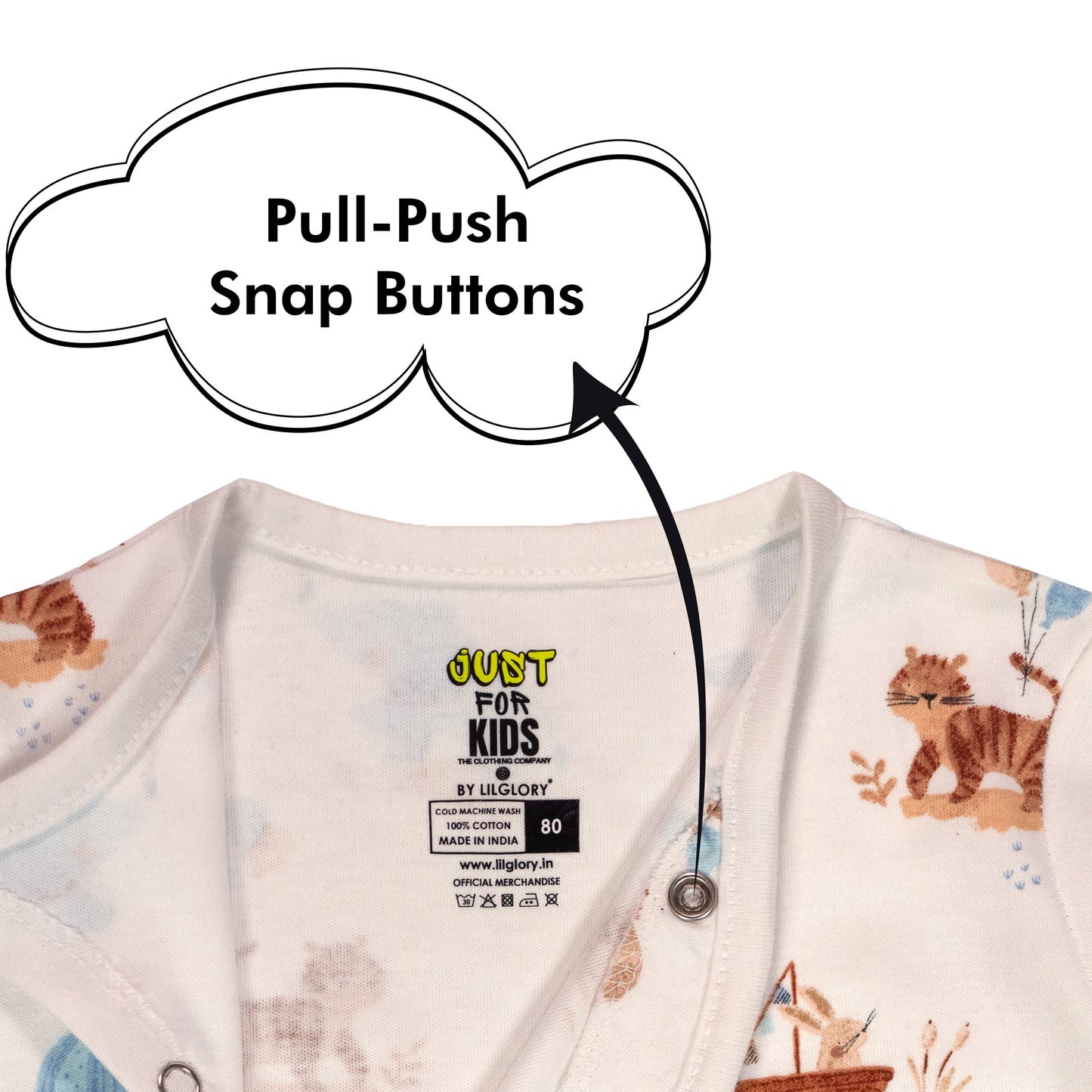 Time For Vacation Fun Print Baby All Season Romper