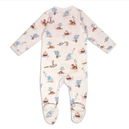 Time For Vacation Fun Print Baby All Season Romper