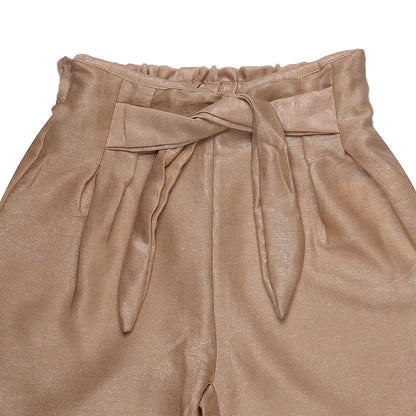 Fancy Golden Plazzo Party Girls Pant